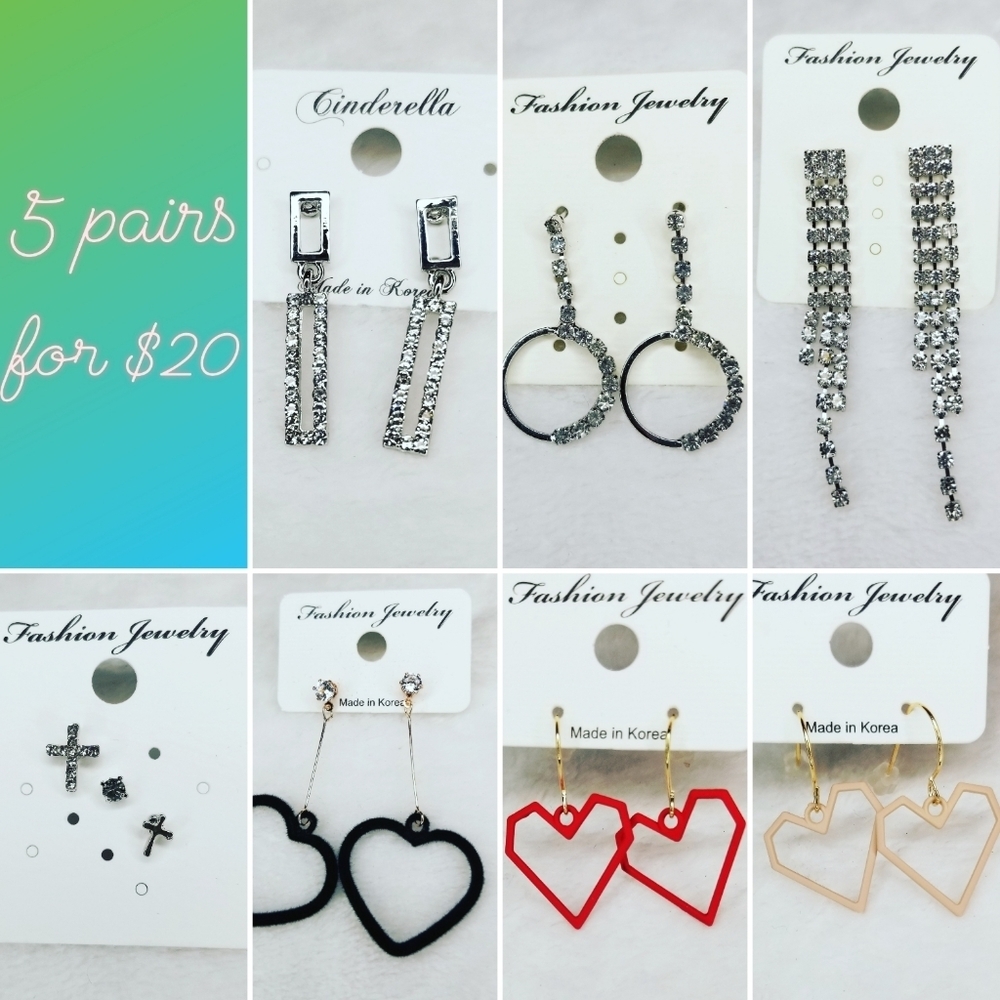 5 for $15 earrings
